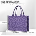 thumbnail image 3 of Large Capacity Tote Bag,Purple Leopard Print Handbag Fashion Luxury Tote Bag,15.7"x13"x 5.1" Inches,Laptop Compatible, 3 of 6