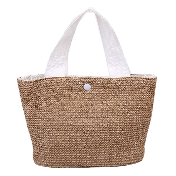 Mujeres Blaya Summer Bolsa de paja Bolsa de bolso tejido casual Bolsas tejidas de bolso tejido