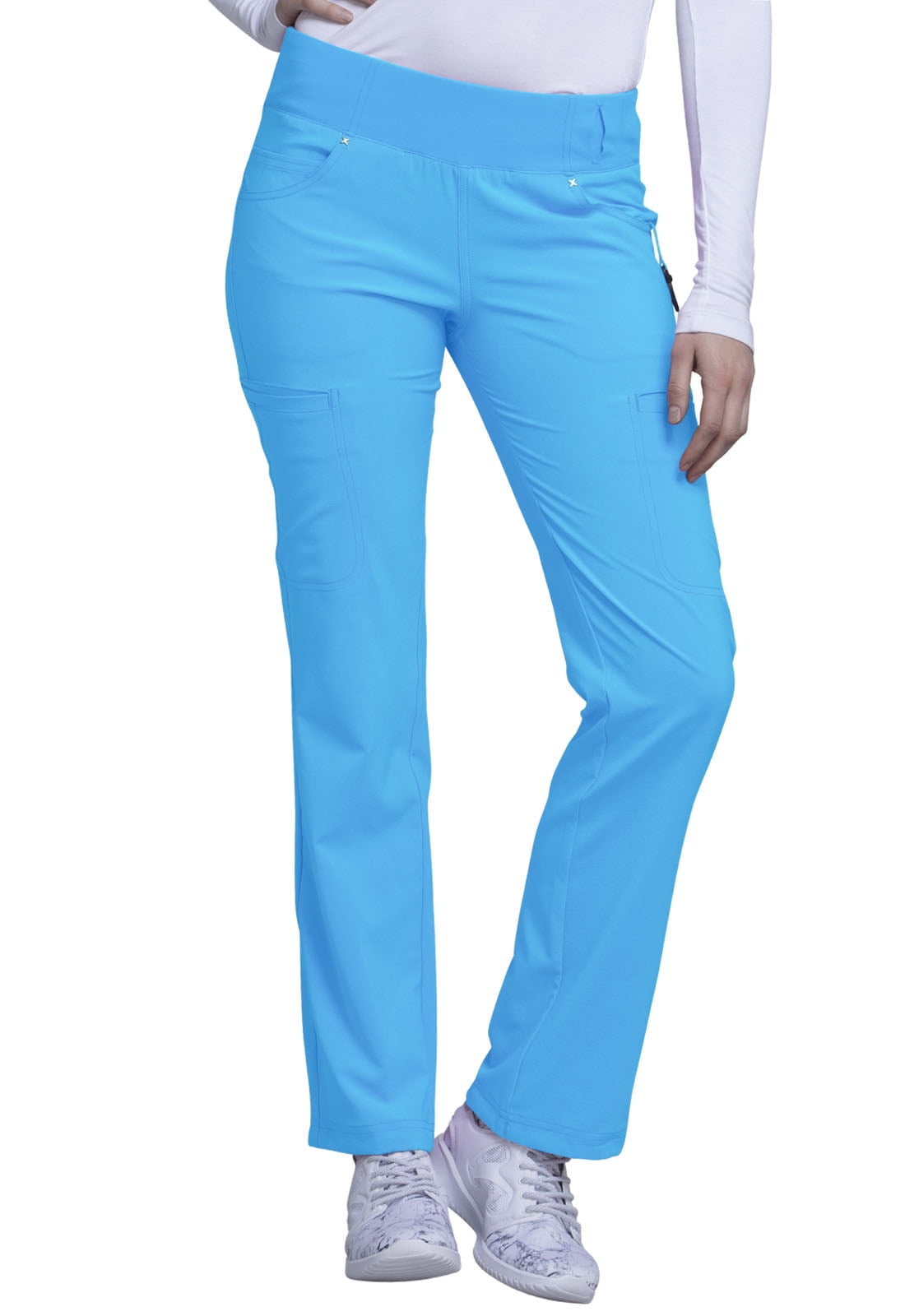 Cherokee iFlex Women Scrubs Pant, Mid Rise Straight Leg Pullon, CK002P