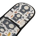 thumbnail image 2 of Dailycode Double Sided Oven Mitt with Loop Heat Resistant Kitchen Long Potholders 7" x 35" Bears Bag Notebook Clock Leaf, 2 of 6