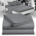 thumbnail image 4 of Crescent Bedding 2-Piece Gray Solid Print Knit Fitted Sheets, Twin-XL - Hypoallergenic, 15" Deep Pocket, 4 of 6