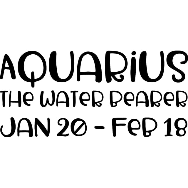 Aquarius The Water Bearer Jan 20Feb 18 Zodiac Sign Astrology l Wall