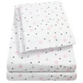 thumbnail image 3 of Kids Fun & Bright Printed Microfiber Sheet Sets, Ultra Soft Fitted Sheets with Straps - Stars, Full Size, 3 of 5