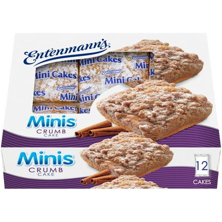 Entenmann's Minis Crumb Cakes, 12 Individually Wrapped Cakes, 18.5 oz
