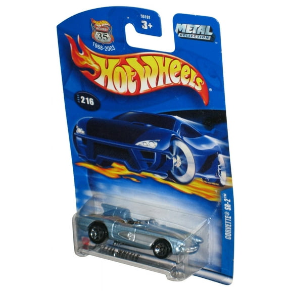 Hot Wheels Corvette SR-2 (2002) Mattel Blue Toy Car #216