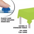 thumbnail image 2 of Amscan Plastic Table Cover Roll with Slide Cutter, Kiwi Green, 54 in x 126 ft, 2 of 6