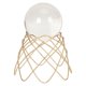 thumbnail image 5 of Bola de arte de cristal artificial decoración de bola de arte de cristal de imitación abstracta moderna con soporte en forma de pétalo dorado S, 5 of 5