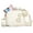 White, variant on Initial Makeup Bag for Women Teen Girls, Travel Cosmetic Bag Make Up Bag Pouch Gifts for Women