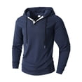 thumbnail image 1 of pstuiky camisas de manga larga para hombre, Sudadera con capucha de manga larga de color liso para hombre, con botones y alta elasticidad Tops de hombre m, 1 of 8