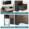 thumbnail image 4 of Bestier L Shaped Desk with 4 Drawers, 63" x 47" Executive Office Desk with Monitor Stand, Cherry, 4 of 10