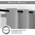 thumbnail image 3 of DONGPAI 2 Panel Blackout Kitchen Curtain, Grommet 36 inch Short Curtains Bathroom Window Curtain Cafe Curtains, Gray, 3 of 7