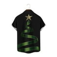 thumbnail image 4 of Men's Christamas Shirt Short Sleeve Button Down Blouses Casual Xmas Print Lapel Basic Tops 2025 Trendy Festival Gift (2XL, Army Green), 4 of 5