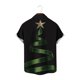 thumbnail image 4 of Blusa y camisa de manga corta con cuello vuelto para hombre, blusa informal de moda con cuello vuelto, blusa estampada de manga corta con botones, blusa de poliéster para hombre, 4 of 5