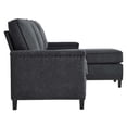 thumbnail image 3 of Modway Ashton Upholstered Fabric Sectional Sofa in Charcoal, 3 of 7