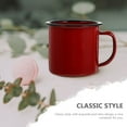 thumbnail image 6 of Troglfold Milk Cup Camping Mug Coffee Cup: 2pcs Enamel Campfire Tea Cups for Hiking Red,2.56"X2.56"X2.36", 6 of 10