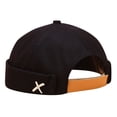 thumbnail image 2 of DOPI Stylish Hats Men Women Hat Cap Casual Docker Sailor Mechanic Brimless Solid Color Hat(2pack), 2 of 2