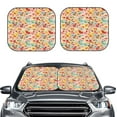 thumbnail image 2 of Haiem Colorful Chicken Car Windshield Sun Shade (2 Pieces) Foldable Windshield Sun Shade Car Accessories for Truck SUV Pickup-Small, 2 of 7