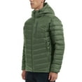 thumbnail image 2 of Men Down Jacket Hooded Lightweight Packable Puffer Jacket Water-Resistent Down Jacket, 2 of 7