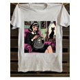 thumbnail image 1 of Halloween T-Shirt - Men'S Retro Punk Rock Style T-Shirt, Soft 100% Cotton, Fun Graphic Print with Vintage Illustration of Woman and Cat, Casual All-Match Design, Vintage T Shirts, 1 of 6