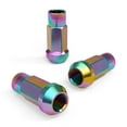 thumbnail image 6 of StanceMagic 20pcs Neochrome 12x1.25 Extended Tuner Lug Nuts - Open End, Cone Taper Acorn Seat, 50mm (2") Length, 22mm (0.87") Width, 17mm 11/16" Hex - Compatible with Nissan Infiniti Subaru and More, 6 of 7