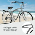 thumbnail image 3 of MOONCOOL 24/26 Inch Beach Cruiser Bike, 7 Speed Step-Through Frame Adult Bicycle, City Bike Commuter Bicycle with Front & Rear Fenders, Rear Cargo Rack for Men, Women, 3 of 13