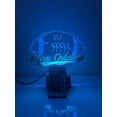 thumbnail image 4 of American Pro Football Sports Fan Team Sports Themed Ball Lamp Night Light LED Personalized Free Name Room Man Cave Decor 16 Colors & Remote, Made in America! (New Orleans), 4 of 7