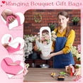 thumbnail image 2 of 96 Pcs Valentine's Day Floral Boxes Bulk with Handle Pink Red Flower Gift Bags Florist Gift Packaging Arrangements Bouquet Holder for Birthday Wedding Mother's Day Bridal Party Decor, 2 of 6