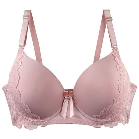 MITCOWBOY Bras for Women Women s Underwear 34/75 36/80 38/85 40/90 42/95 44/100 BCDE Cup Bra Sexy Lace Bra for Women Lingerie Plus Size Wireless Bra Seamless Bras Pink 95E Clearance