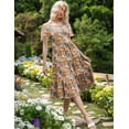 thumbnail image 3 of Zeagoo Women's Casual A-Line Dress with Pockets Summer Beach Dress Short Sleeve Midi Dress Flowy Sundresses, 3 of 6
