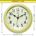 thumbnail image 7 of Infinity Instruments Nostalgic Plastic 9.5" Business/Office Indoor Wall Clock with Silent Movement, Yellow, 7 of 7