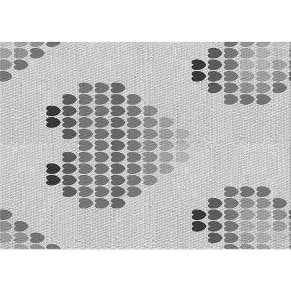 Ahgly Company Indoor Rectangle Patterned Gunmetal Gray Area Rugs, 8' x 12'