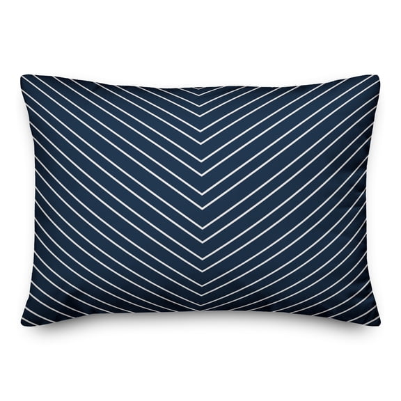 Creative Products Navy Chevron 14x20 Spun Poly Pillow