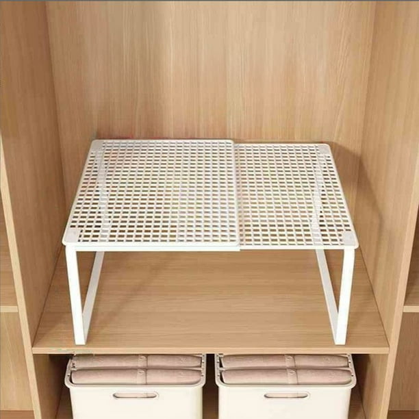 Estante Organizador Apilable Expandible De Metal Para Gabinete, 30 Cm, 4 Niveles, Para Cocina, Despensa Y Bao, Paquete De 1, Plateado, UKHBMC