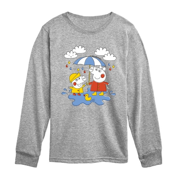 Peppa Pig - Rain Toddler Boys' Toddler Long Sleeve Graphic T-Shirt