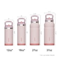thumbnail image 5 of SURFVEN 12 oz Stainless Steel Double Wall Insulated Water Bottle with Flip-up Straw Lid, Pink, 5 of 10