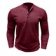 thumbnail image 3 of Blusas y camisas de manga larga con cuello redondo para hombre, blusa informal de moda con bloques de color, manga larga, cuello redondo, blusa de poliéster, algodón y poliéster., 3 of 7