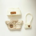 thumbnail image 3 of 17cm Doll Outfits - Kawaii Chic Style Set for 17cm Dolls, Cute Doll Clothes with Accessories -Button Up Stripe Sweater + Hat + Bag, 3 of 5