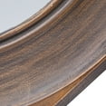 thumbnail image 3 of Creative Co-Op Hexagonal Carved Wood Framed Wall Mirror, Walnut, 3 of 7