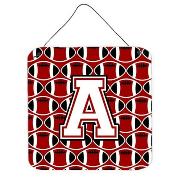 Letter A Football Cardinal & White Wall or Door Hanging Prints
