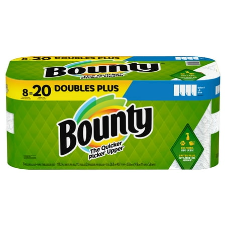 Bounty Select A Size White 8 Double Plus Rolls 407 ft