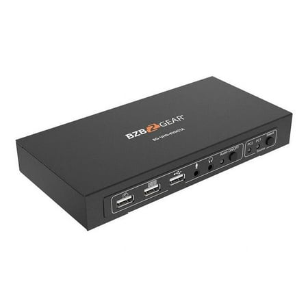 UPC: 0850023208316 | BZBGEAR 2×1 4K UHD KVM Switcher with USB 2.0 Ports for Peripherals and Audio Support