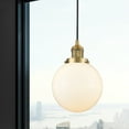 thumbnail image 5 of 201C-BB-G202-8-Innovations Lighting-Beacon - 1 Light Cord Hung Mini Pendant In Industrial Style-11.5 Inches Tall and 8 Inches Wide-Brushed Brass, 5 of 7