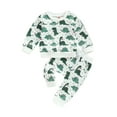 thumbnail image 2 of Musuos Baby Boys Pants Set, 6 12 18 24M 3T Heart Dinosaur Print Long Sleeve Crew Neck Sweatshirt with Elastic Waist Sweatpants, 2 of 9