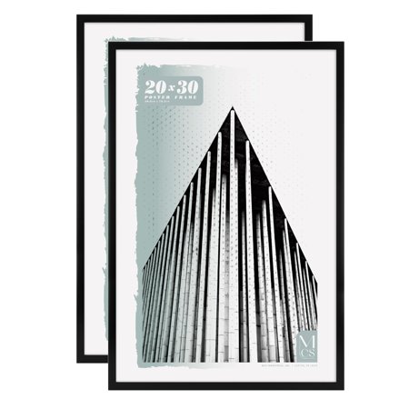 MCS Foundation 16x24 Poster Frame Traditional Brass, Vertical & Horizontal Wall Hanging Large Picture Frame for Photos, Posters & Art Prints (1-Pack)