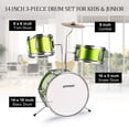 thumbnail image 4 of Juego de tambor Ammoon 14 pulgadas 3 piezas niños tambor conjunto con trono ajustable platillo Pedal baquetas instrumento Musical para niños Junior principiantes Abody Juego de tambor, 4 of 6