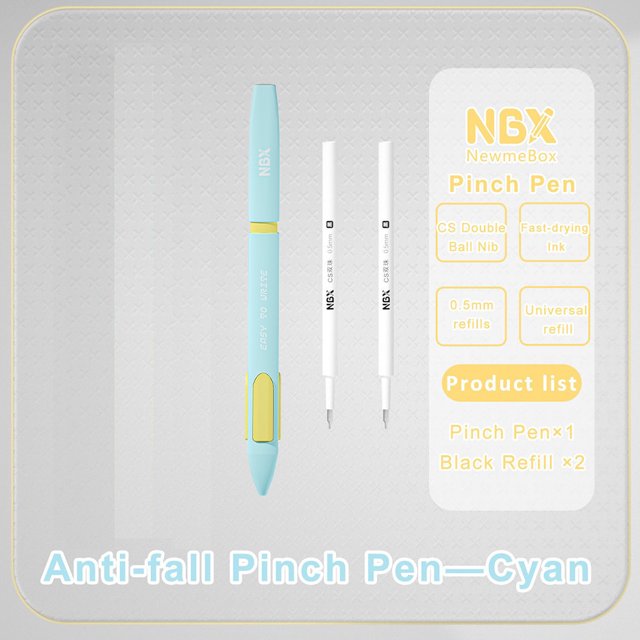 Stylo, Recharge les Stylos de Papeterie Point avec 2 Stylos Fournitures Stylos -Chute 0,5mm Stylo -Chute Notes Stylos -Chute Point 0,5mm Fournitures Fines avec Fournitures de Papeterie Fine avec Pointe Fine Note 2 Points -Chute