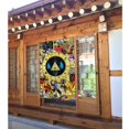 thumbnail image 3 of Cortina de puerta Bill Cipher para entrada, cortina opaca con estampado de patrón, cortina divisoria de ambientes, tapiz para decoración del hogar, 34" de ancho x 56" de largo, 3 of 7