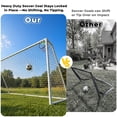 thumbnail image 5 of Mersco 16x7 FT Soccer Goal for Backyard, Heavy-Duty Metal Soccer Net, with Shooting Ring, Stakes & Cones, Soccer Training Equipment Set, Soccer Goal for Kids and Adults, 5 of 10