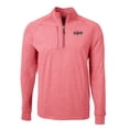 thumbnail image 2 of Men's Cutter & Buck  Heather Red Lansing Lugnuts Adapt Eco Knit Heather Recycled Quarter-Zip Pullover, 2 of 3