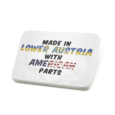 Porcelein Pin American Parts but Made in Lower Austria Lapel Badge – NEONBLOND